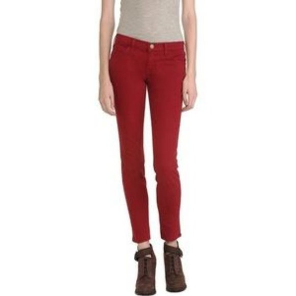 Current/Elliott Denim - Current/Elliot Skinny Crimson Red Ankle Jeans Size 26